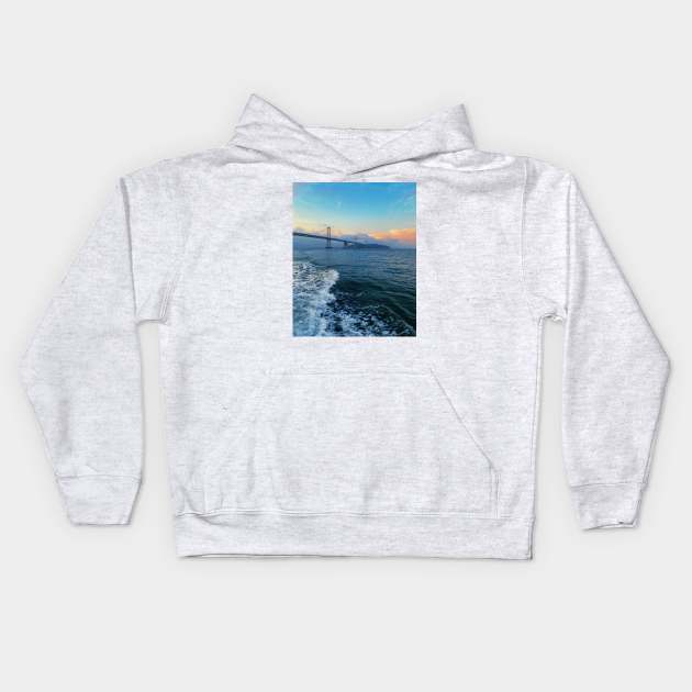 San Francisco - Oakland Bay Bridge Kids Hoodie by shotsbymel